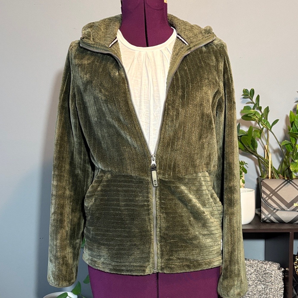 Free Country Olive Green Teddy Jacket